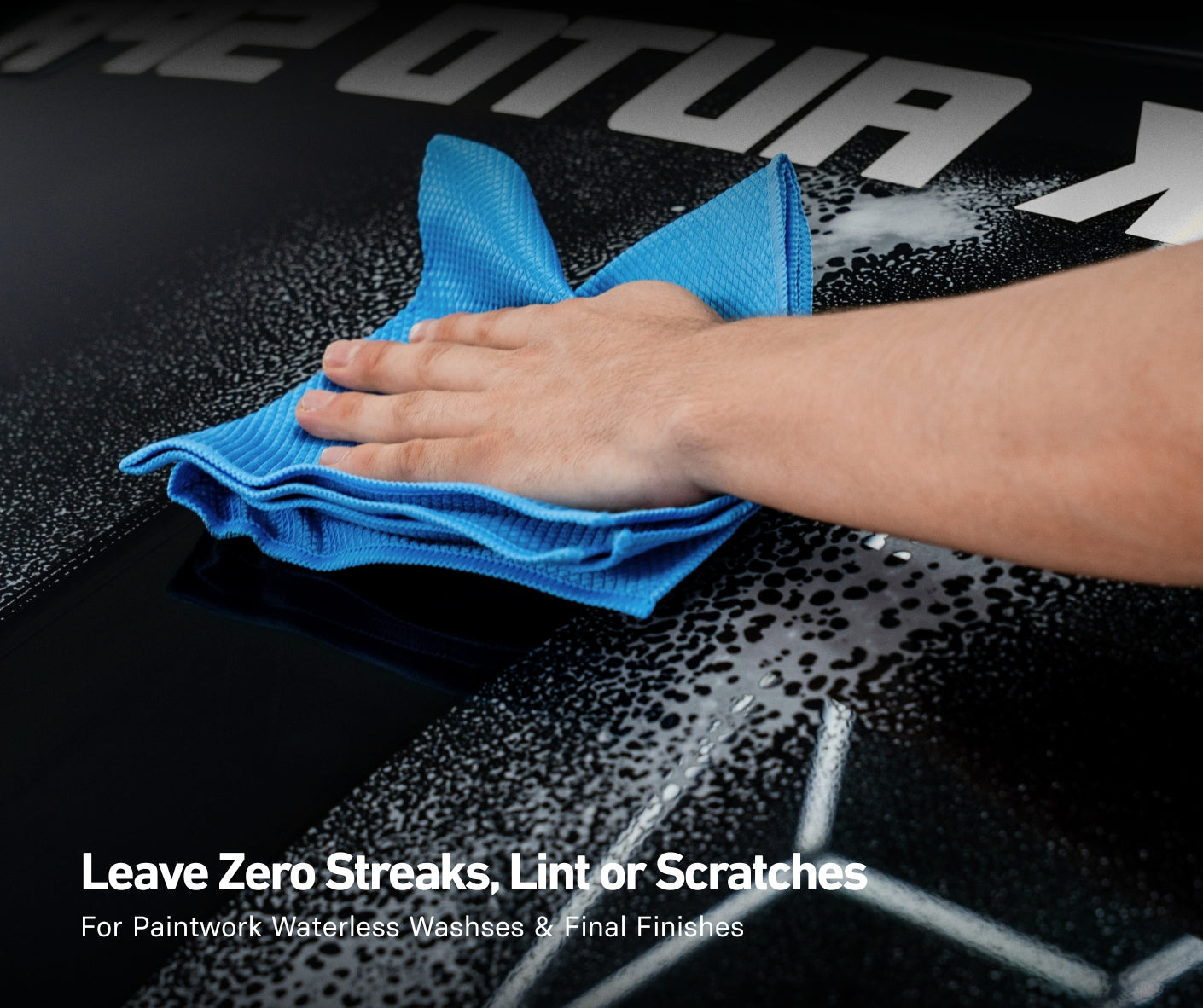 Crystal Clear | Diamond Weave Glass Towels 16x16 300 GSM