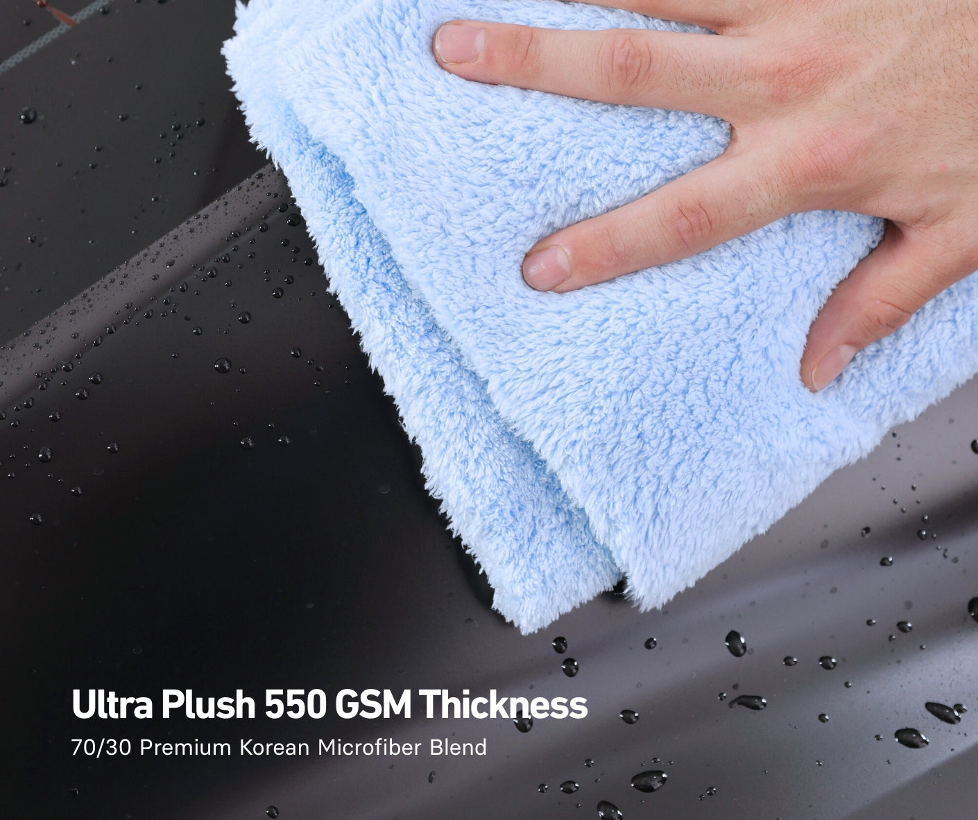 KoreanPro 550 | Plush Edgeless Microfiber 16x16 550 GSM 70/30