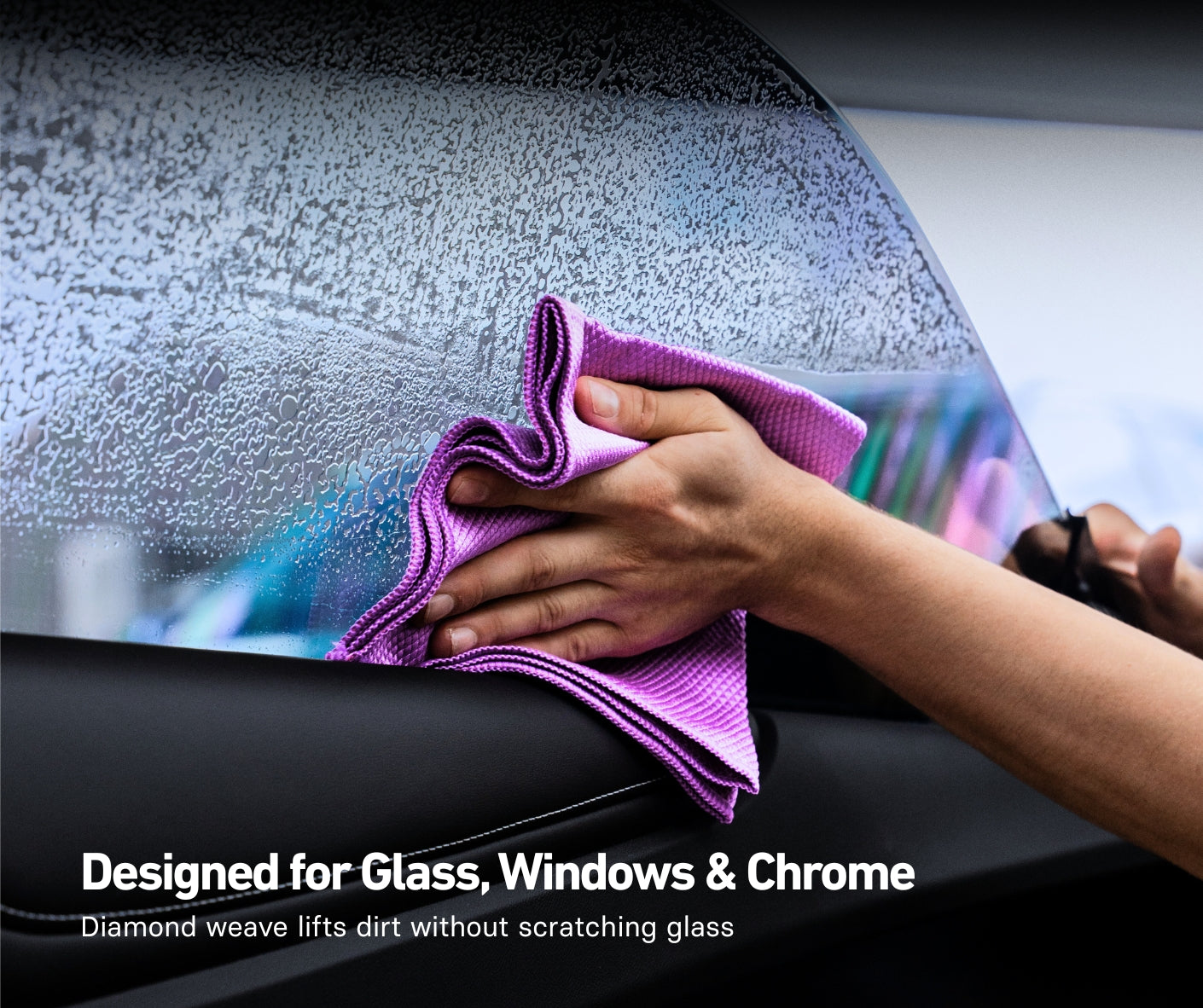 Crystal Clear | Glass Diamond Weave Towels 16x16 300 GSM