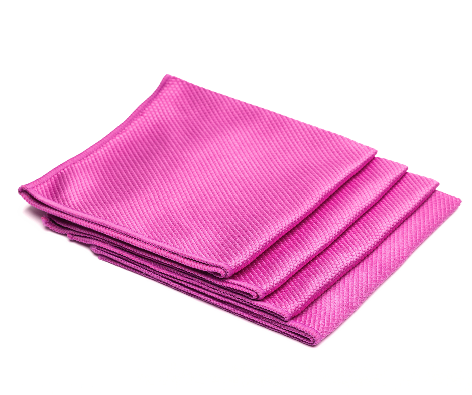 Crystal Clear | Bulk Glass Diamond Weave Towels 16x16 300 GSM
