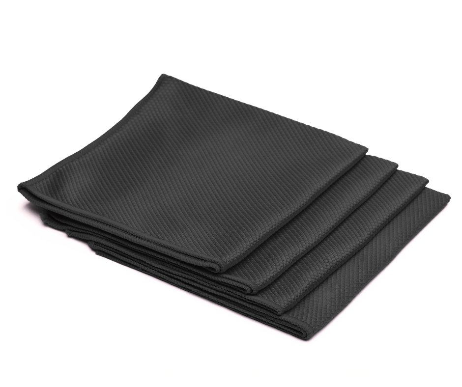 Crystal Clear | Bulk Glass Diamond Weave Towels 16x16 300 GSM