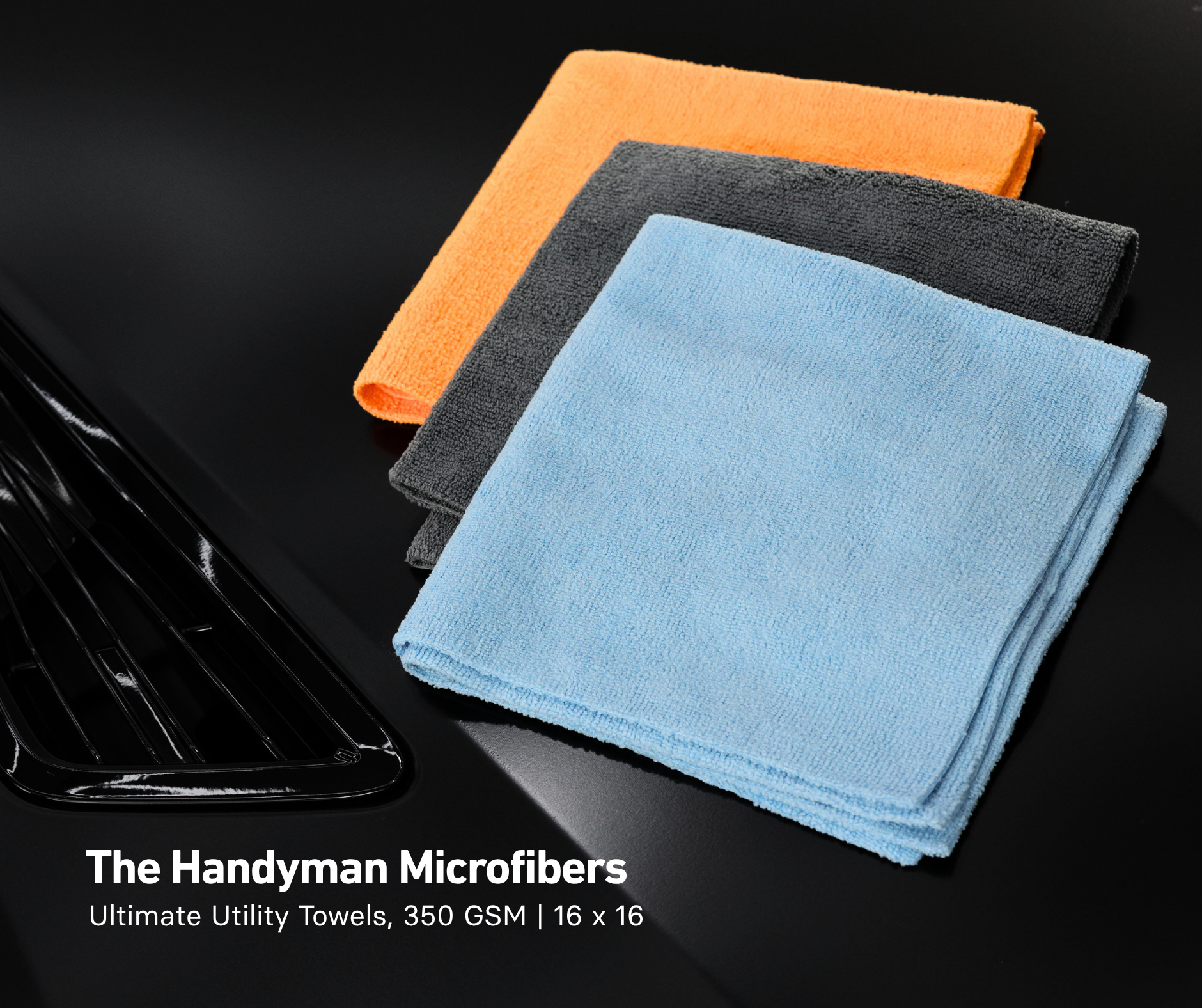 HandyMan | Bulk Utility Edgeless Microfibers 16x16 350 GSM